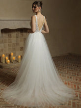 Laces Appliques Tulle Wedding Dresses For A -Line Wedding Gowns